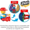 image:imagePicassoTiles Magnetic Brick Tiles STEM Creative Magnetic Tiles Building Block Set Building Brick Construction Toy Socket Spikes Toys Accessory Educational Imaginative Learning Kit Stacking Set333 Pcs Combo Set