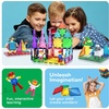 image:imagePicassoTiles Magnetic Brick Tiles STEM Creative Magnetic Tiles Building Block Set Building Brick Construction Toy Socket Spikes Toys Accessory Educational Imaginative Learning Kit Stacking Set63pcs With 2 Character