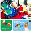 image:imagePicassoTiles Magnetic Brick Tiles STEM Creative Magnetic Tiles Building Block Set Building Brick Construction Toy Socket Spikes Toys Accessory Educational Imaginative Learning Kit Stacking Set12pcs Socket02