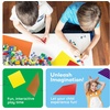 image:imagePicassoTiles Magnetic Brick Tiles STEM Creative Magnetic Tiles Building Block Set Building Brick Construction Toy Socket Spikes Toys Accessory Educational Imaginative Learning Kit Stacking Set20 Pack 10x10 Platform Multi Color Bricks