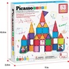 image:imagePicassoTiles Magnetic Brick Tiles STEM Creative Magnetic Tiles Building Block Set Building Brick Construction Toy Socket Spikes Toys Accessory Educational Imaginative Learning Kit Stacking Set63pcs With 2 Character