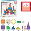 image:imagePicassoTiles Magnetic Brick Tiles STEM Creative Magnetic Tiles Building Block Set Building Brick Construction Toy Socket Spikes Toys Accessory Educational Imaginative Learning Kit Stacking Set63pcs With 2 Character