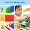 image:imagePicassoTiles Magnetic Brick Tiles STEM Creative Magnetic Tiles Building Block Set Building Brick Construction Toy Socket Spikes Toys Accessory Educational Imaginative Learning Kit Stacking Set20 Pack 10x10 Platform Multi Color Bricks