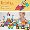 image:imagePicassoTiles Magnetic Brick Tiles STEM Creative Magnetic Tiles Building Block Set Building Brick Construction Toy Socket Spikes Toys Accessory Educational Imaginative Learning Kit Stacking SetRed