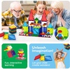 image:imagePicassoTiles Magnetic Brick Tiles STEM Creative Magnetic Tiles Building Block Set Building Brick Construction Toy Socket Spikes Toys Accessory Educational Imaginative Learning Kit Stacking SetRed