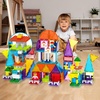 image:imagePicassoTiles Magnetic Brick Tiles STEM Creative Magnetic Tiles Building Block Set Building Brick Construction Toy Socket Spikes Toys Accessory Educational Imaginative Learning Kit Stacking SetRed