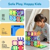 image:imagePicassoTiles Magnetic Building Block Quarter Round and Window Set Magnet Construction Toy Educational Kit Engineering STEM Learning Playset Child Brain Development Stacking Blocks PlayboardsSeethrough Shape