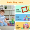 image:imagePicassoTiles Magnetic Building Block Quarter Round and Window Set Magnet Construction Toy Educational Kit Engineering STEM Learning Playset Child Brain Development Stacking Blocks PlayboardsSeethrough Shape