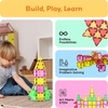 image:imagePicassoTiles Magnetic Building Block Quarter Round and Window Set Magnet Construction Toy Educational Kit Engineering STEM Learning Playset Child Brain Development Stacking Blocks PlayboardsSquare Triangle 12 Pc