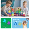 image:imagePicassoTiles Magnetic Building Block Quarter Round and Window Set Magnet Construction Toy Educational Kit Engineering STEM Learning Playset Child Brain Development Stacking Blocks PlayboardsSeethrough Shape