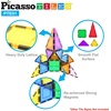 image:imagePicassoTiles Magnetic Building Block Set Right Triangle Magnet Tiles Construction Toy STEM Learning Kit Educational Playset Playboard Pretend Play Stacking Blocks Child Brain Development PTE0212Pc E Triangle