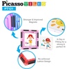 image:imagePicassoTiles Magnetic Building Blocks with Tiles and Educational Artwork Graphic Clickin Inserts Magnet Construction Toy Set STEM Learning Kit Playset Child Brain Development PT56121pcs Car Truckfigureseducational Tiles