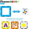 image:imagePicassoTiles Magnetic Building Blocks with Tiles and Educational Artwork Graphic Clickin Inserts Magnet Construction Toy Set STEM Learning Kit Playset Child Brain Development PT5656pcs Educational Tiles