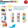 image:imagePicassoTiles Magnetic Expression Puzzle Toy Building Block Mix amp Match Cubes Cubes Magnet Sensory Toys PreSchool Gifts Educational STEM Learning Kit for Kid Baby Toddler Age 3 and Up 8 Pieces PMC08Expression Mix  Match Cubes