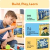 image:imagePicassoTiles Magnetic Expression Puzzle Toy Building Block Mix amp Match Cubes Cubes Magnet Sensory Toys PreSchool Gifts Educational STEM Learning Kit for Kid Baby Toddler Age 3 and Up 8 Pieces PMC0820pcs Van Gogh Mona Lisa