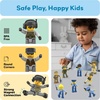 image:imagePicassoTiles Magnetic Figures 5 Piece Vehicle and Action Figure Set Including School Bus Car Truck and 2 Drivers Magnet Expansion Pack Toddler Toy Kit Pretend Playset for Construction Building BlockLaw Enforcement