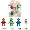 image:imagePicassoTiles Magnetic Figures 5 Piece Vehicle and Action Figure Set Including School Bus Car Truck and 2 Drivers Magnet Expansion Pack Toddler Toy Kit Pretend Playset for Construction Building BlockNinja