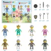 image:imagePicassoTiles Magnetic Figures 5 Piece Vehicle and Action Figure Set Including School Bus Car Truck and 2 Drivers Magnet Expansion Pack Toddler Toy Kit Pretend Playset for Construction Building BlockKing and Knights