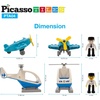 image:imagePicassoTiles Magnetic Figures 5 Piece Vehicle and Action Figure Set Including School Bus Car Truck and 2 Drivers Magnet Expansion Pack Toddler Toy Kit Pretend Playset for Construction Building BlockPilots