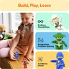 image:imagePicassoTiles Magnetic Figures 5 Piece Vehicle and Action Figure Set Including School Bus Car Truck and 2 Drivers Magnet Expansion Pack Toddler Toy Kit Pretend Playset for Construction Building BlockNinja