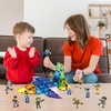 image:imagePicassoTiles Magnetic Figures 5 Piece Vehicle and Action Figure Set Including School Bus Car Truck and 2 Drivers Magnet Expansion Pack Toddler Toy Kit Pretend Playset for Construction Building BlockLaw Enforcement