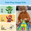 image:imagePicassoTiles Magnetic Figures 5 Piece Vehicle and Action Figure Set Including School Bus Car Truck and 2 Drivers Magnet Expansion Pack Toddler Toy Kit Pretend Playset for Construction Building BlockNinja