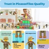 image:imagePicassoTiles Magnetic Figures 5 Piece Vehicle and Action Figure Set Including School Bus Car Truck and 2 Drivers Magnet Expansion Pack Toddler Toy Kit Pretend Playset for Construction Building BlockLaw Enforcement