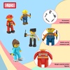 image:imagePicassoTiles Magnetic Figures 5 Piece Vehicle and Action Figure Set Including School Bus Car Truck and 2 Drivers Magnet Expansion Pack Toddler Toy Kit Pretend Playset for Construction Building BlockMulticolor