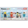 image:imagePicassoTiles Magnetic Figures 5 Piece Vehicle and Action Figure Set Including School Bus Car Truck and 2 Drivers Magnet Expansion Pack Toddler Toy Kit Pretend Playset for Construction Building BlockMulticolor