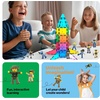 image:imagePicassoTiles Magnetic Figures 5 Piece Vehicle and Action Figure Set Including School Bus Car Truck and 2 Drivers Magnet Expansion Pack Toddler Toy Kit Pretend Playset for Construction Building BlockLaw Enforcement