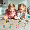 image:imagePicassoTiles Magnetic Figures 5 Piece Vehicle and Action Figure Set Including School Bus Car Truck and 2 Drivers Magnet Expansion Pack Toddler Toy Kit Pretend Playset for Construction Building BlockKing and Knights