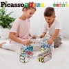 image:imagePicassoTiles Magnetic Tile Race Car Track Building Set with 2 Trucks Street Signs Stadium Accessories Construction Toy for Kids Age 3 Plus STEAM Learning Track Tiles Kit Motor Skills Creativity PTQ05