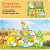 image:imagePicassoTiles Magnetic Tiles Magnet Tile Building Blocks Printed Fall Farm Themed Animal Toy Set with 8 Farmyard Animals Character Action Figures STEM Learning Playset for Kids Ages 3 PTQ27Farm
