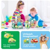 image:imagePicassoTiles Magnetic Tiles Magnet Tile Building Blocks Printed Fall Farm Themed Animal Toy Set with 8 Farmyard Animals Character Action Figures STEM Learning Playset for Kids Ages 3 PTQ27Metro