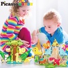 image:imagePicassoTiles Magnetic Tiles Magnet Tile Building Blocks Printed Fall Farm Themed Animal Toy Set with 8 Farmyard Animals Character Action Figures STEM Learning Playset for Kids Ages 3 PTQ27Safari Animals Themed