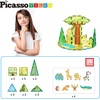 image:imagePicassoTiles Magnetic Tiles Magnet Tile Building Blocks Printed Fall Farm Themed Animal Toy Set with 8 Farmyard Animals Character Action Figures STEM Learning Playset for Kids Ages 3 PTQ27Safari