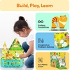 image:imagePicassoTiles Magnetic Tiles Magnet Tile Building Blocks Printed Fall Farm Themed Animal Toy Set with 8 Farmyard Animals Character Action Figures STEM Learning Playset for Kids Ages 3 PTQ27Farm