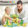 image:imagePicassoTiles Magnetic Tiles Magnet Tile Building Blocks Printed Fall Farm Themed Animal Toy Set with 8 Farmyard Animals Character Action Figures STEM Learning Playset for Kids Ages 3 PTQ27Safari