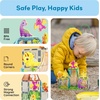 image:imagePicassoTiles Magnetic Tiles Magnet Tile Building Blocks Printed Fall Farm Themed Animal Toy Set with 8 Farmyard Animals Character Action Figures STEM Learning Playset for Kids Ages 3 PTQ27Dinosaur World Themed