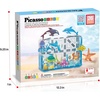 image:imagePicassoTiles Magnetic Tiles Magnet Tile Building Blocks Printed Fall Farm Themed Animal Toy Set with 8 Farmyard Animals Character Action Figures STEM Learning Playset for Kids Ages 3 PTQ27Marine