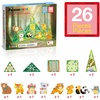 image:imagePicassoTiles Magnetic Tiles Magnet Tile Building Blocks Printed Fall Farm Themed Animal Toy Set with 8 Farmyard Animals Character Action Figures STEM Learning Playset for Kids Ages 3 PTQ27Forest