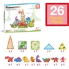 image:imagePicassoTiles Magnetic Tiles Magnet Tile Building Blocks Printed Fall Farm Themed Animal Toy Set with 8 Farmyard Animals Character Action Figures STEM Learning Playset for Kids Ages 3 PTQ27Dinosaur World Themed