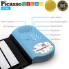 image:imagePicassoTiles PT49 Portable Kids 49Key Flexible Roll Up Educational Electronic Digital Music Piano Keyboard w Recording Feature 8 Different Tones 6 Educational Demo Songs amp Buildin Speaker  Blue