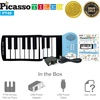 image:imagePicassoTiles PT49 Portable Kids 49Key Flexible Roll Up Educational Electronic Digital Music Piano Keyboard w Recording Feature 8 Different Tones 6 Educational Demo Songs amp Buildin Speaker  Blue