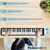 image:imagePicassoTiles PT49 Portable Kids 49Key Flexible Roll Up Educational Electronic Digital Music Piano Keyboard w Recording Feature 8 Different Tones 6 Educational Demo Songs amp Buildin Speaker  Blue