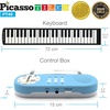 image:imagePicassoTiles PT49 Portable Kids 49Key Flexible Roll Up Educational Electronic Digital Music Piano Keyboard w Recording Feature 8 Different Tones 6 Educational Demo Songs amp Buildin Speaker  Blue