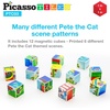 image:imagePicassoTiles Pete The Cat 80pc Magnetic Board Game Puzzle Playset Reusable Mix amp Match Cartoon Toy with Storytelling STEM Learning Activity Book and Storage Educational Kids Toys for Ages 3 PTC02Pete the Cat Mix and Match