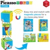 image:imagePicassoTiles Pete The Cat 80pc Magnetic Board Game Puzzle Playset Reusable Mix amp Match Cartoon Toy with Storytelling STEM Learning Activity Book and Storage Educational Kids Toys for Ages 3 PTC02Pete the Cat Mix and Match