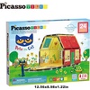 image:imagePicassoTiles Pete The Cat 80pc Magnetic Board Game Puzzle Playset Reusable Mix amp Match Cartoon Toy with Storytelling STEM Learning Activity Book and Storage Educational Kids Toys for Ages 3 PTC02Pete the Cat Double House