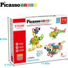 image:imagePicassoTiles STEM Learning Toys 250 Piece Building Block Kids Construction Engineering Kit Toy Blocks Children Early Education Playset wFree IdeaBook Power Drill Clickable Ratchet Age 3 PTN250115pcs Transformation